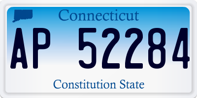 CT license plate AP52284