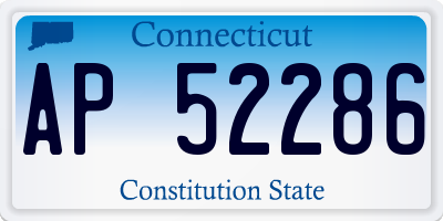 CT license plate AP52286