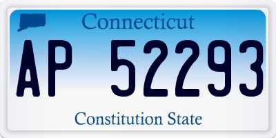 CT license plate AP52293