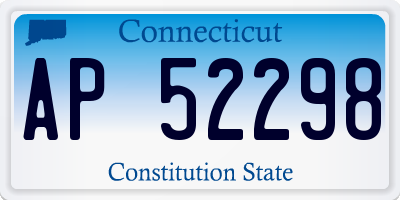 CT license plate AP52298