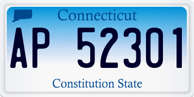 CT license plate AP52301