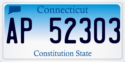 CT license plate AP52303