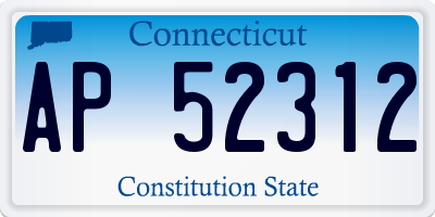 CT license plate AP52312