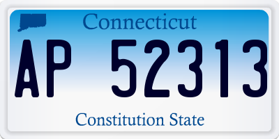 CT license plate AP52313