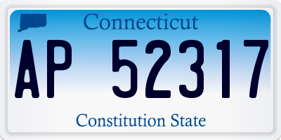 CT license plate AP52317