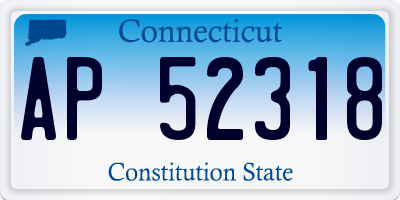 CT license plate AP52318