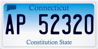CT license plate AP52320
