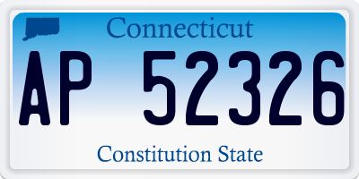 CT license plate AP52326