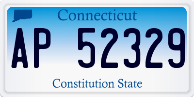CT license plate AP52329