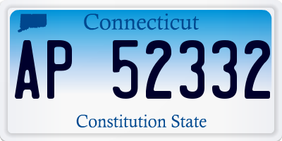 CT license plate AP52332