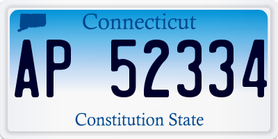 CT license plate AP52334