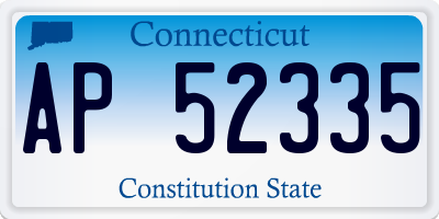 CT license plate AP52335