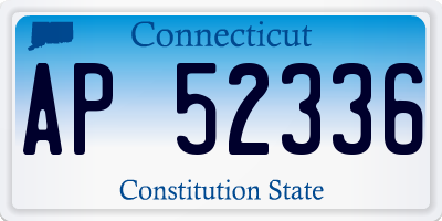 CT license plate AP52336