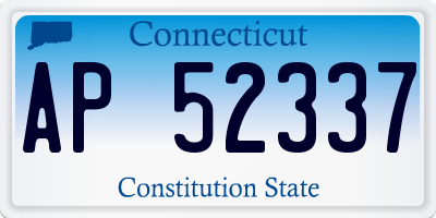 CT license plate AP52337