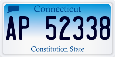 CT license plate AP52338