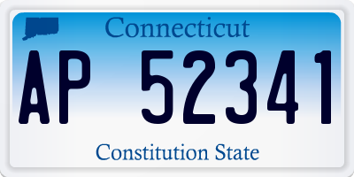 CT license plate AP52341