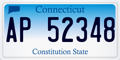 CT license plate AP52348