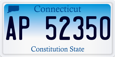 CT license plate AP52350