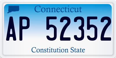 CT license plate AP52352