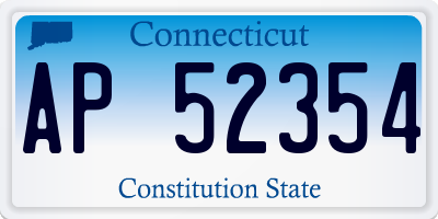 CT license plate AP52354