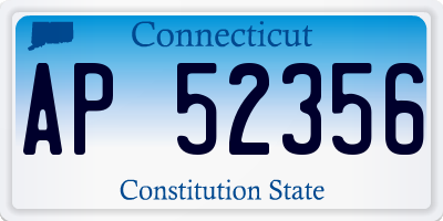 CT license plate AP52356