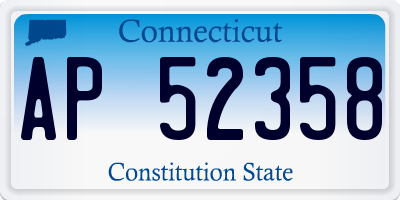 CT license plate AP52358