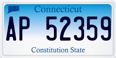 CT license plate AP52359