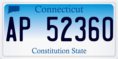 CT license plate AP52360