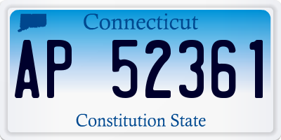 CT license plate AP52361