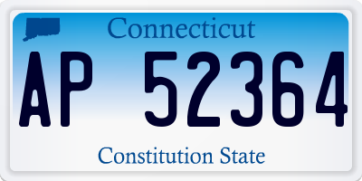 CT license plate AP52364