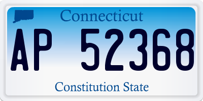 CT license plate AP52368