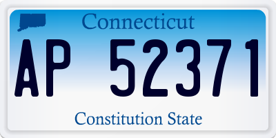CT license plate AP52371