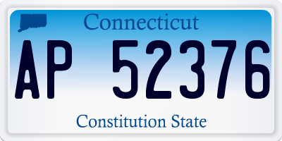 CT license plate AP52376
