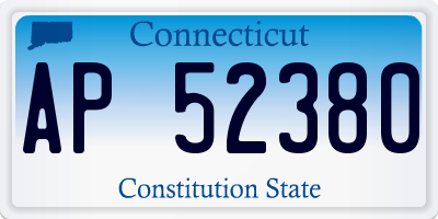 CT license plate AP52380