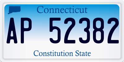 CT license plate AP52382