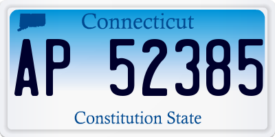 CT license plate AP52385