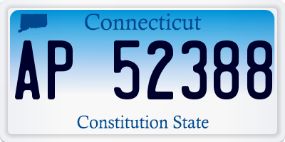 CT license plate AP52388