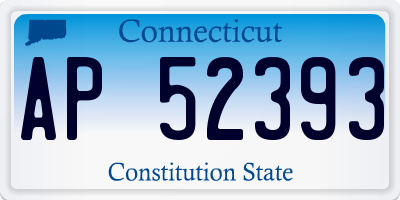 CT license plate AP52393