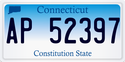 CT license plate AP52397