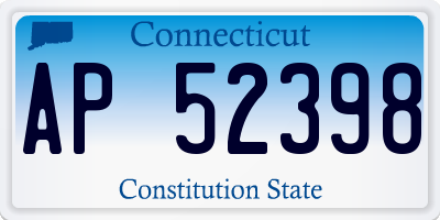 CT license plate AP52398