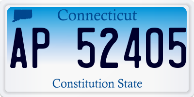 CT license plate AP52405