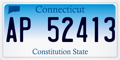 CT license plate AP52413