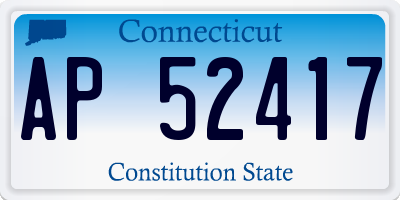 CT license plate AP52417