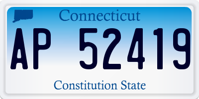 CT license plate AP52419