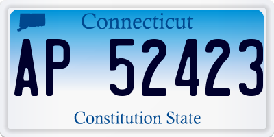 CT license plate AP52423