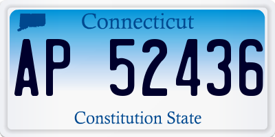 CT license plate AP52436