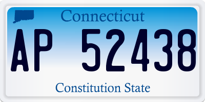 CT license plate AP52438