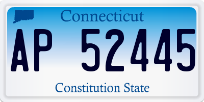 CT license plate AP52445