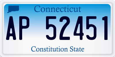 CT license plate AP52451
