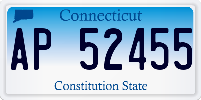 CT license plate AP52455